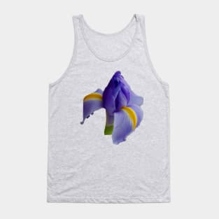 Blue Iris Floral Photo Tank Top